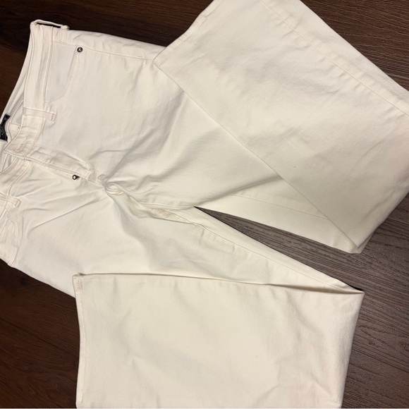 Abercrombie & Fitch mid rise boot cut jeans white womens size 29/8R - Picture 3 of 5